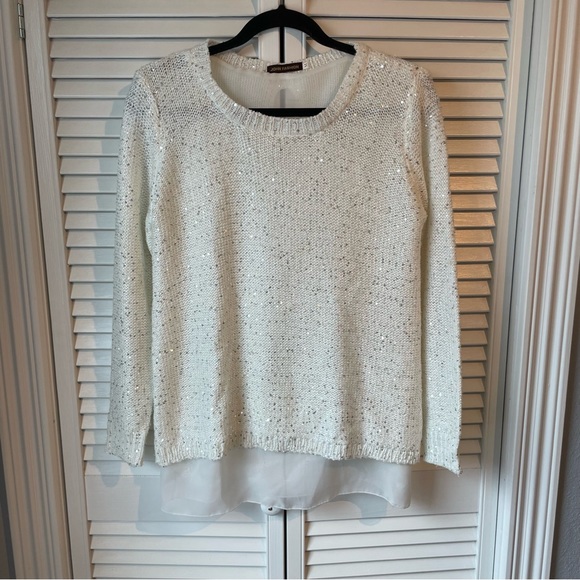 John Fashion Sequin Bow Back Detail Sweater - Picture 2 of 7